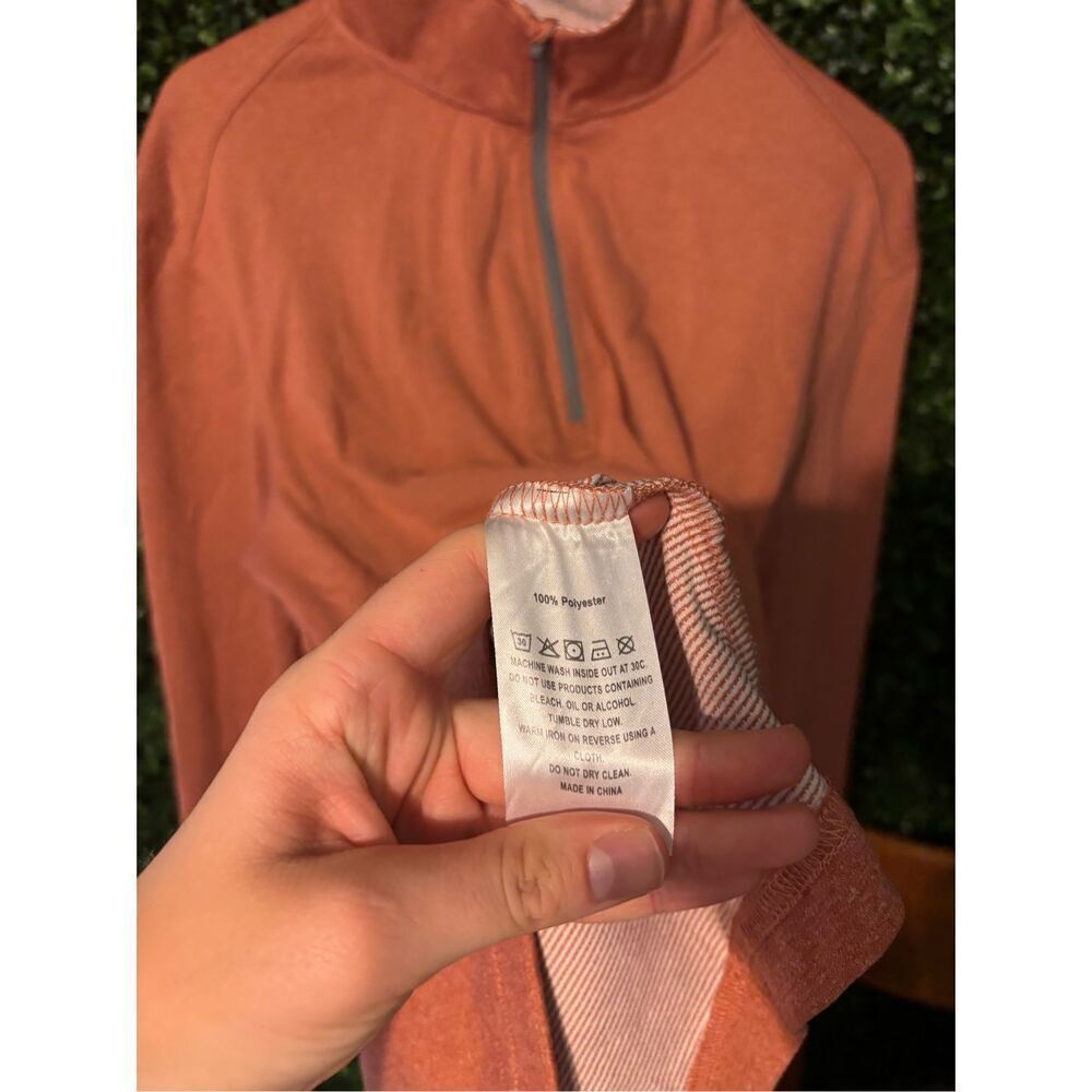 Maelreg Orange Quarter Zip Performance Quarter Zip Sz XL - Picture 3 of 4